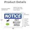 Signmission Pet Relief Area (Left Arrow) Sign With Symbol, 18 in W x Rectangle, Vinyl Decal OS-2PACK-NS-D-1218-L-17219 - alternate 3